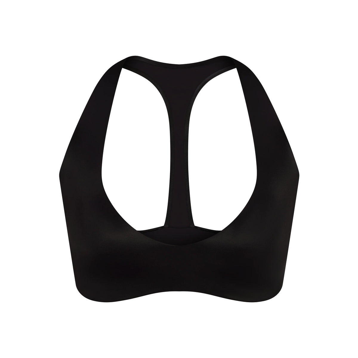 NikeSKIMS SATIN SHINE PLUNGE T-BACK BRA | OBSIDIAN