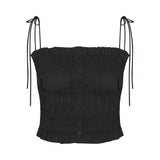 POPLIN APPAREL RUFFLE CAMI | ONYX