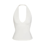 SMOOTH LAYERS HALTER TOP | EGRET