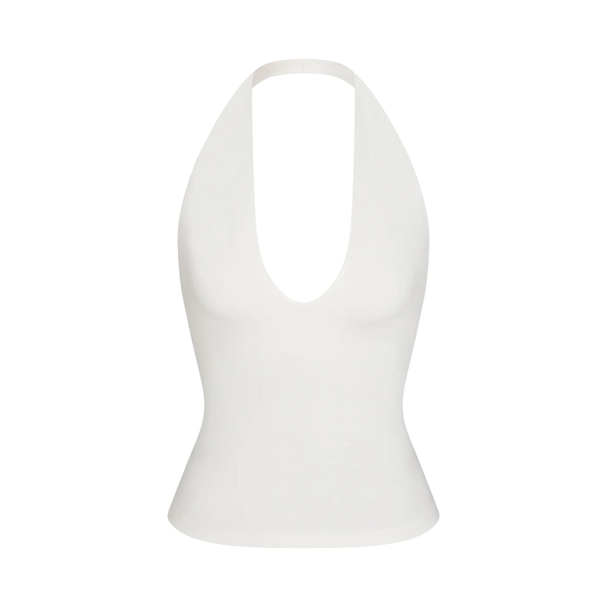 SMOOTH LAYERS HALTER TOP | EGRET
