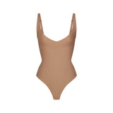 SKIMS BODY CORE SCULPT PLUNGE THONG BODYSUIT | SIENNA