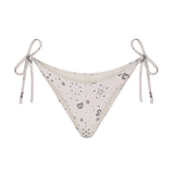 SIGNATURE SWIM DIPPED TIE BIKINI BOTTOM | ECRU BANDANA PRINT