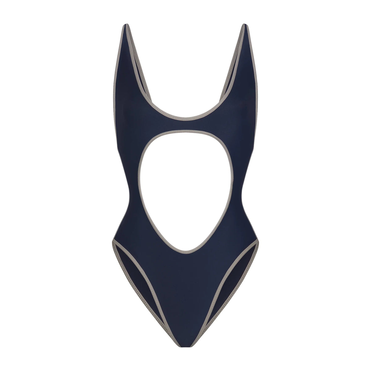 SIGNATURE SWIM CUT OUT ONE PIECE | NAVY CONTRAST