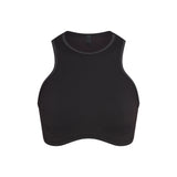 NikeSKIMS RIBBED SEAMLESS RACER FRONT BRA | OBSIDIAN