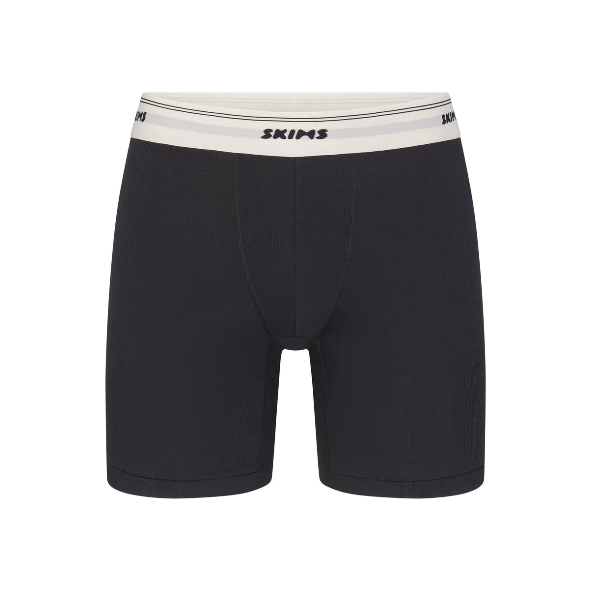 SKIMS COTTON RIB MENS 5" BOXER BRIEF | ONYX
