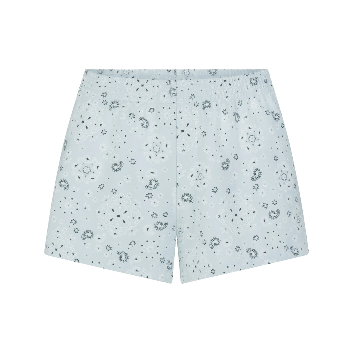 COTTON JERSEY LOOSE SHORT | POWDER BLUE BANDANA