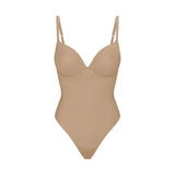SKIMS ULTIMATE BODY PUSH-UP THONG BODYSUIT | CLAY