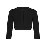 REFINED KNIT CROPPED CARDIGAN | OBSIDIAN