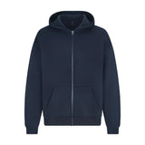 FLEECE LOUNGE MENS RELAXED ZIP UP HOODIE | NAVY