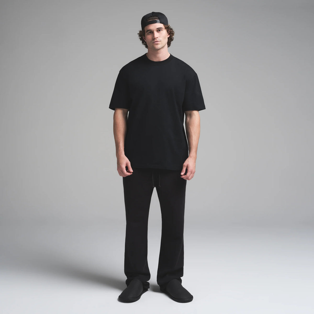 HEAVYWEIGHT COTTON MENS RELAXED T-SHIRT | OBSIDIAN