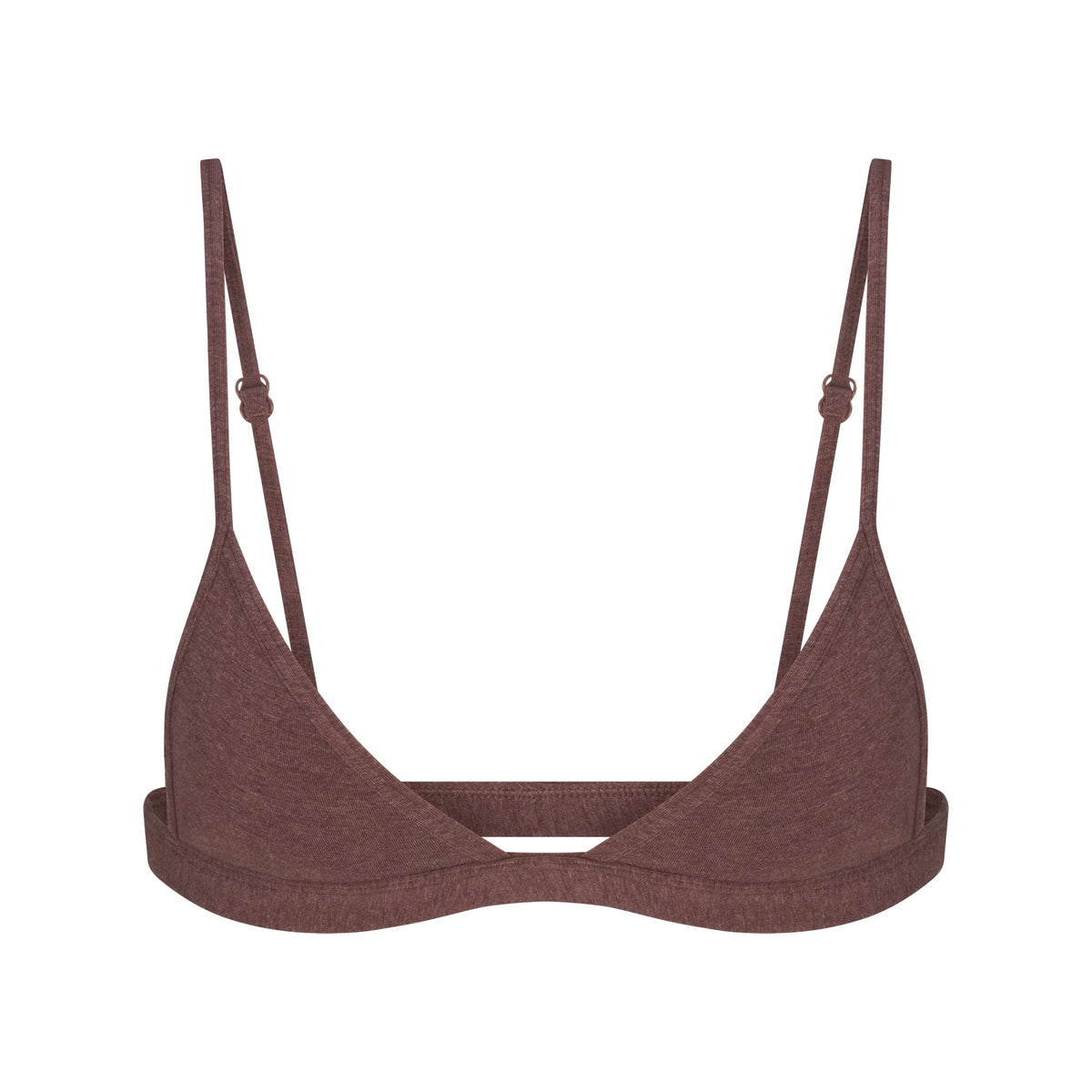 EVERYDAY COTTON TRIANGLE BRALETTE | COCOA HEATHER