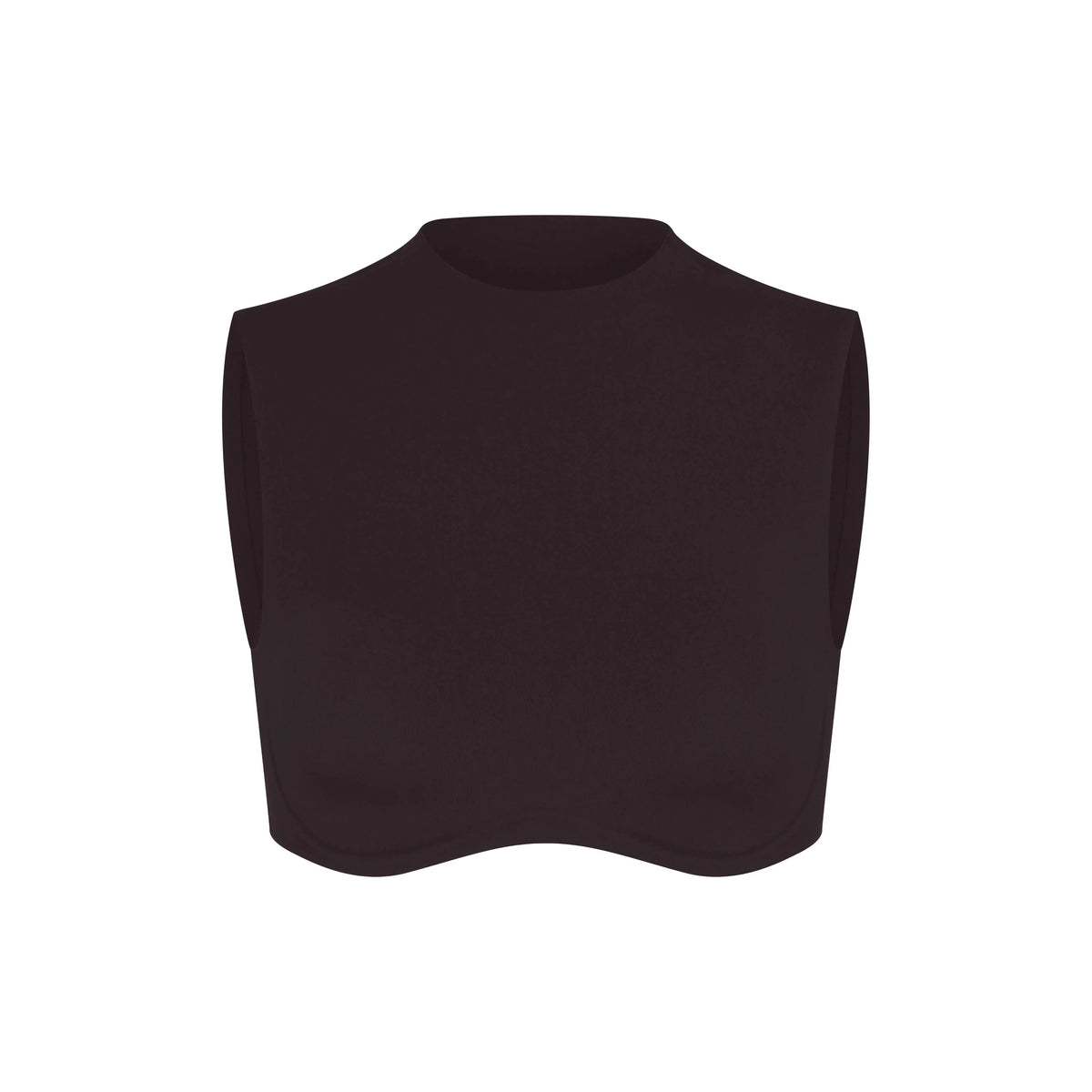NikeSKIMS STUDIO STRETCH MOCK NECK BRA TOP | DARK ROAST