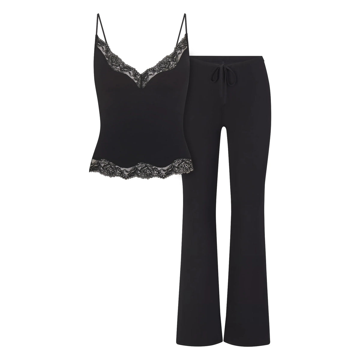 SKIMS SLEEP LACE CAMI AND PANT SET | ONYX