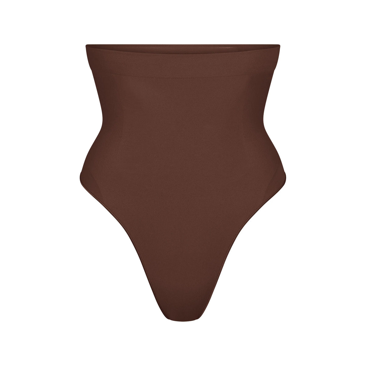 SEAMLESS SCULPT HIGH-WAISTED THONG | COCOA