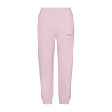COTTON FLEECE JOGGER WITH EMBOSSED LOGO | CHERRY BLOSSOM
