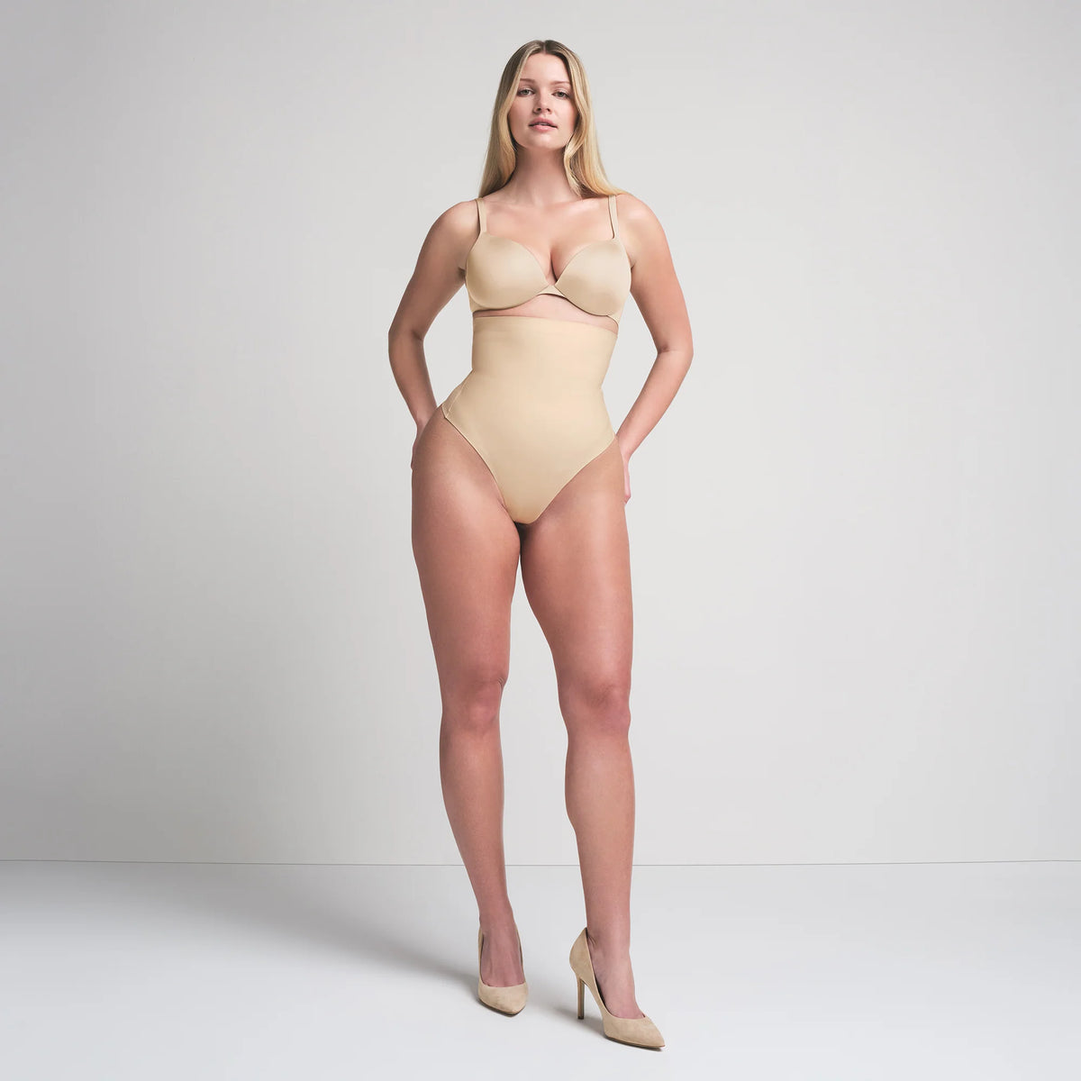 SKIMS BODY CORE SCULPT HIGH-WAISTED THONG | SAND