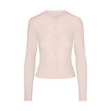 SHEER MODAL CARDIGAN WITH COVERED BUTTONS | PRIMROSE