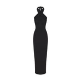 SMOOTH LAYERS CONVERTIBLE LONG DRESS | OBSIDIAN