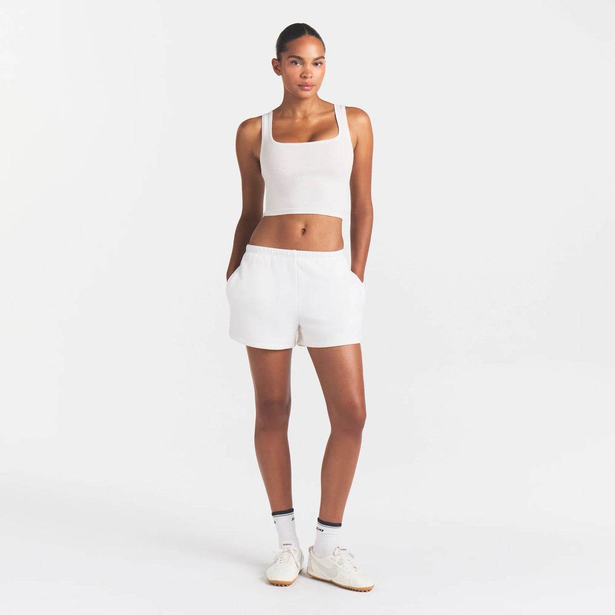COTTON RIB TANK | MARBLE