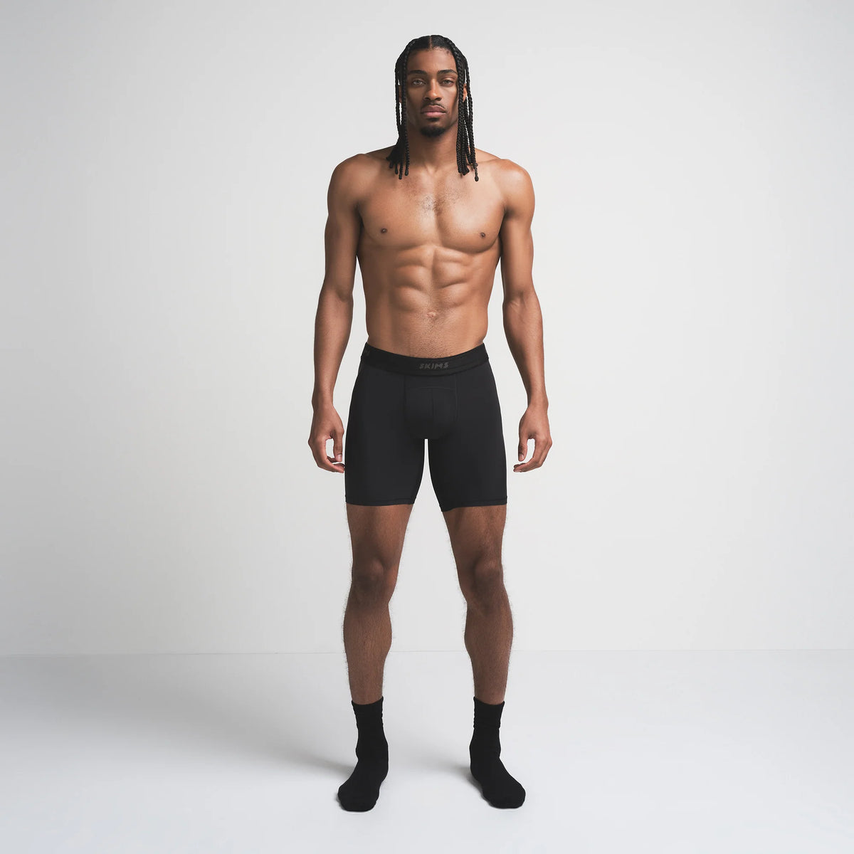 SKIMS FLEX MENS 7" BOXER BRIEF | OBSIDIAN