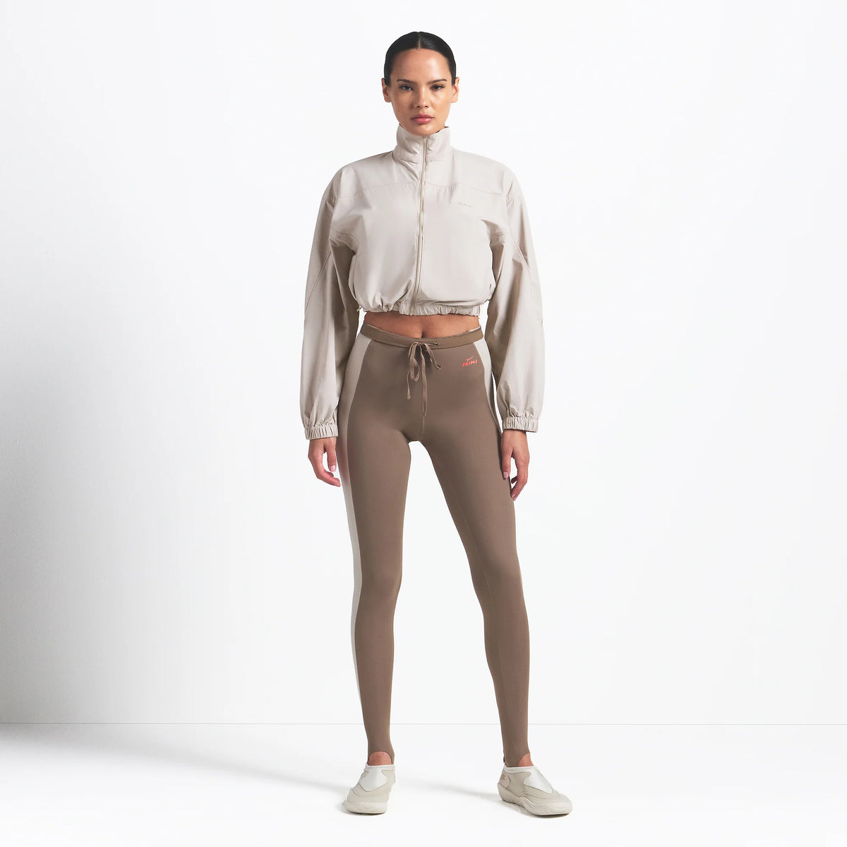 NikeSKIMS WOVEN NYLON CROP JACKET | STONE