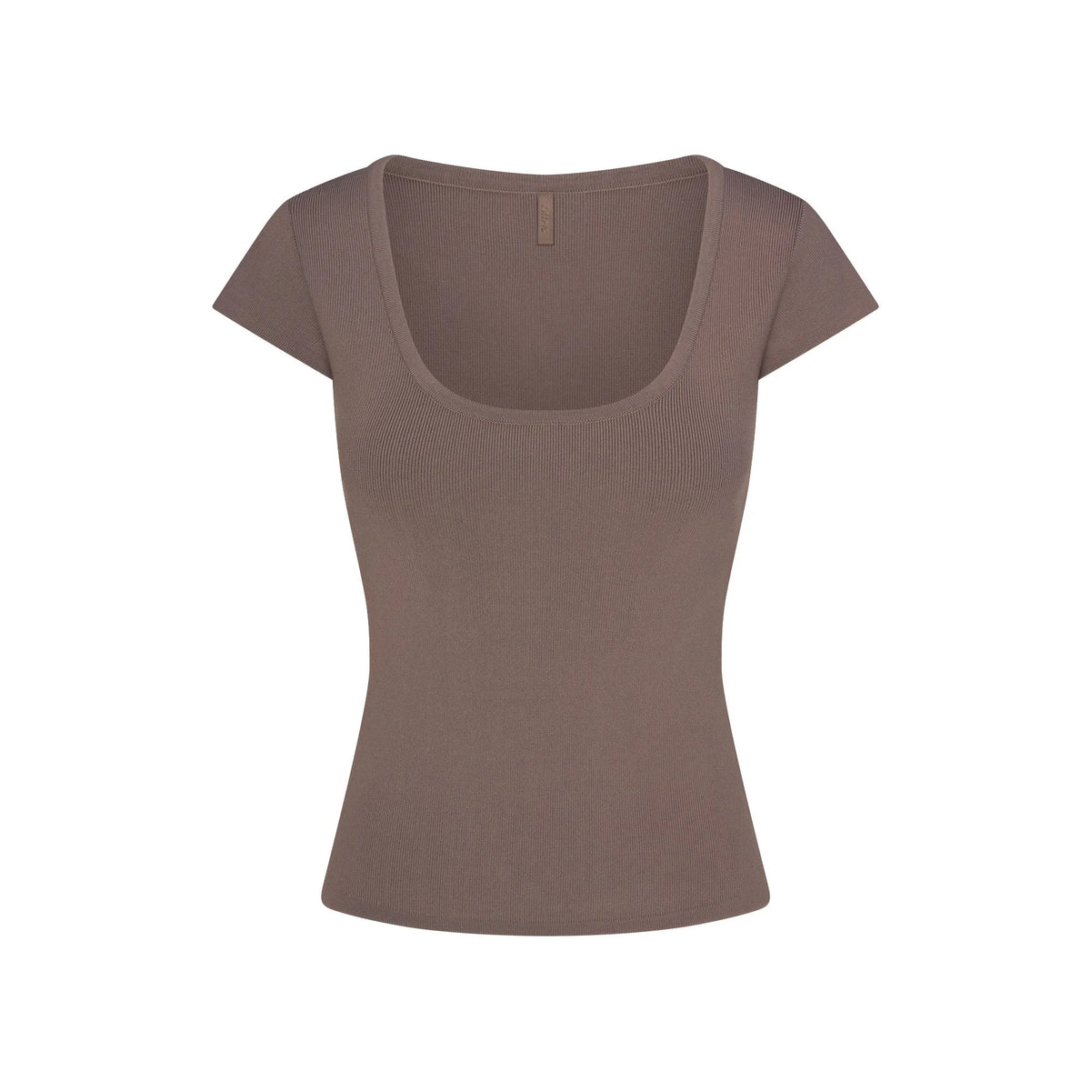 REFINED KNIT SCOOP NECK TOP | AMETHYST