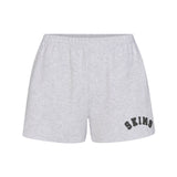COTTON FLEECE LOGO CLASSIC SHORT | LIGHT HEATHER GREY WITH ONYX LOGO