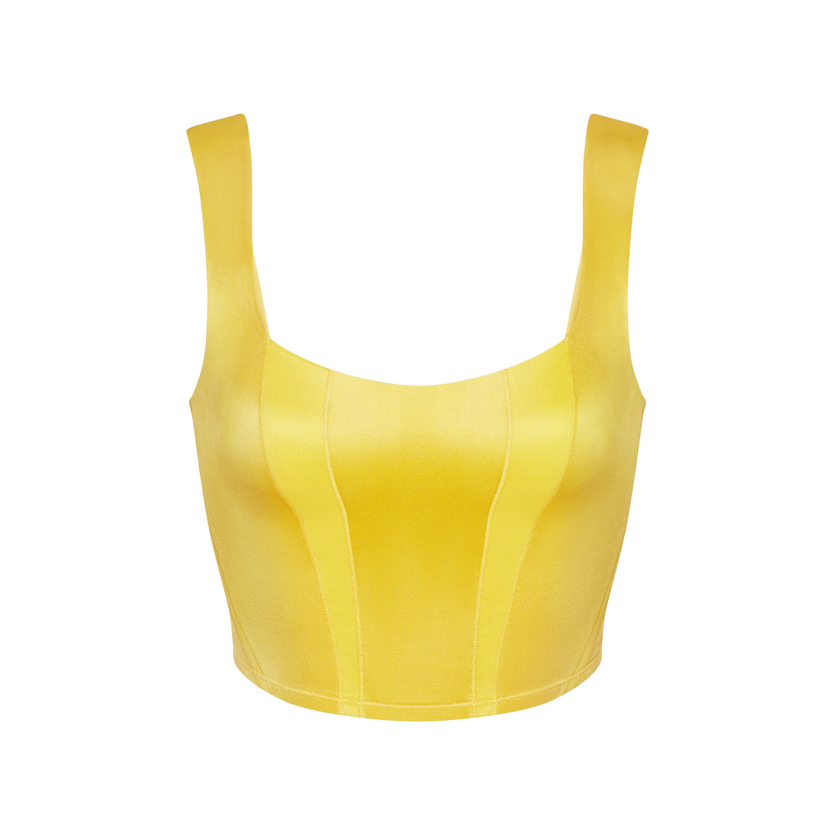 NikeSKIMS SATIN SHINE PANELED SCOOP TANK | CITRINE