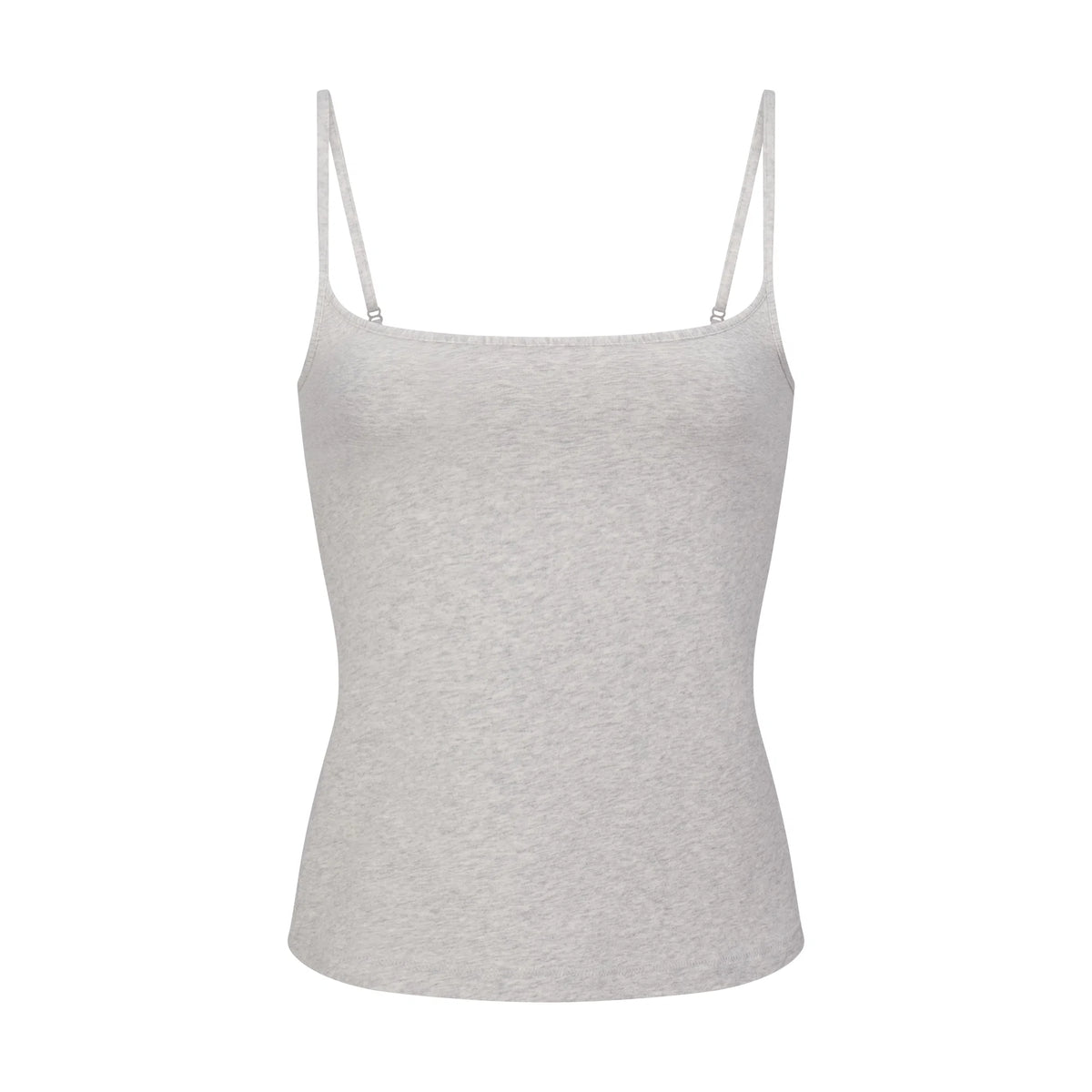 COTTON JERSEY SCOOP NECK CAMI | LIGHT HEATHER GREY
