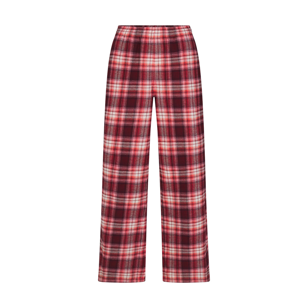 FLANNEL SLEEP OVERSIZED PANT | ULTRA PINK SANGRIA PLAID
