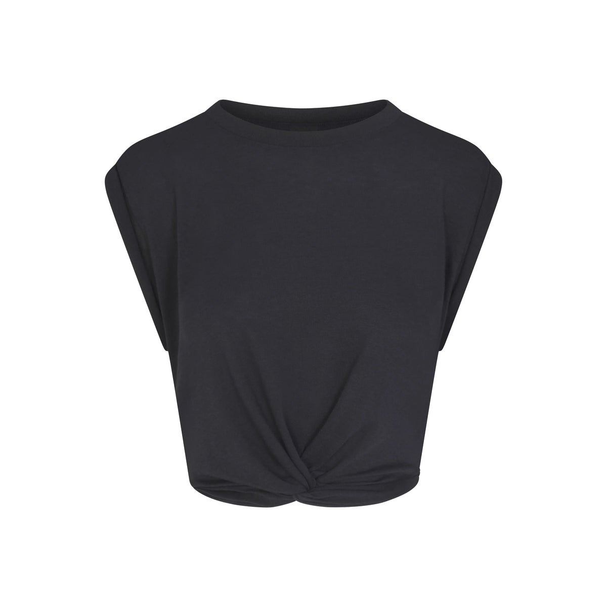 NikeSKIMS PERFORMANCE COTTON BLEND CROP TWIST TANK | OBSIDIAN