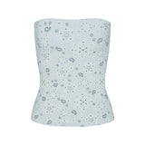COTTON JERSEY TUBE TOP | POWDER BLUE BANDANA