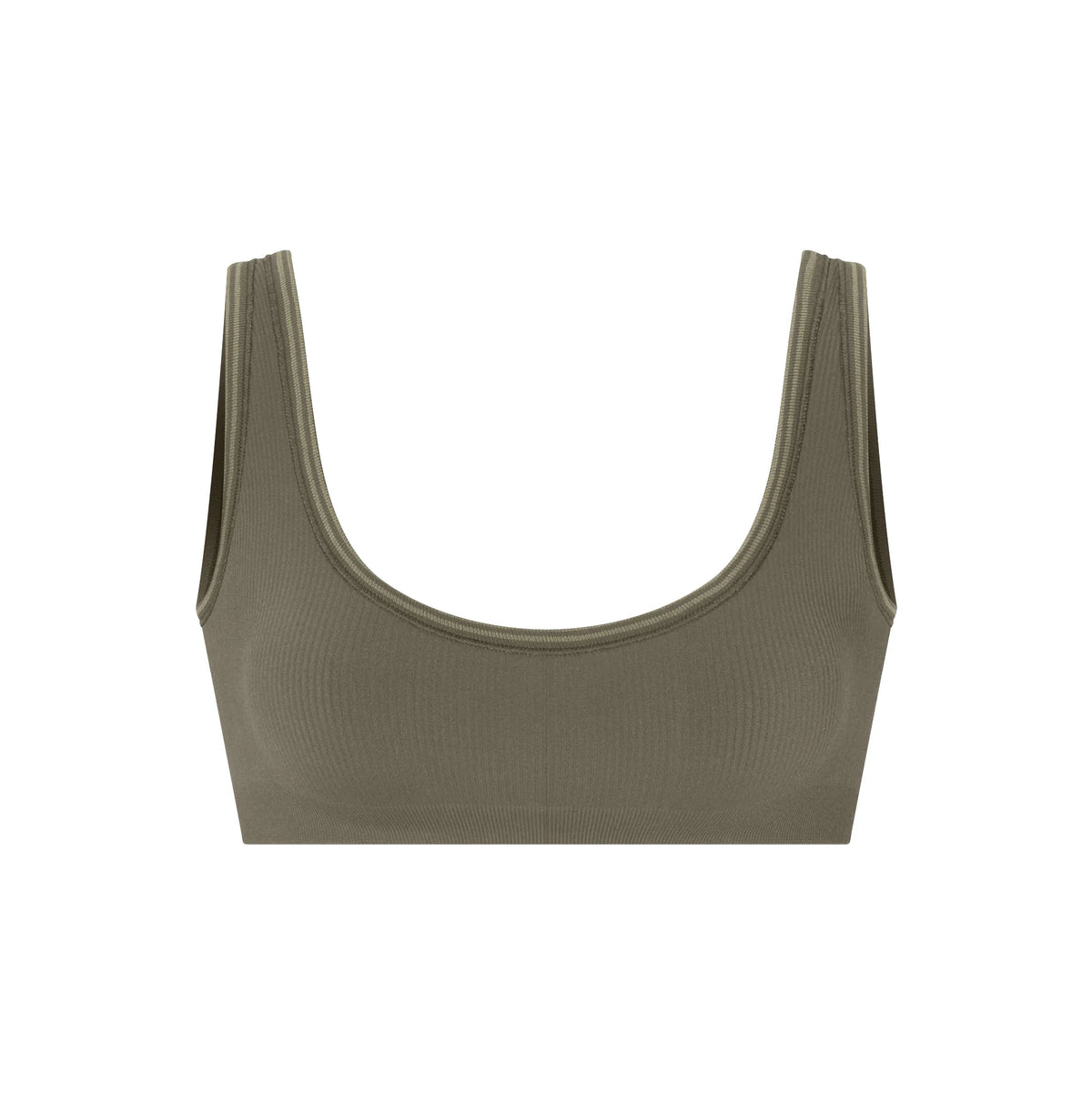 NikeSKIMS RIBBED SEAMLESS MICRO SCOOP BRA | DUSTY OAKMOSS