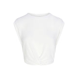 NikeSKIMS PERFORMANCE COTTON BLEND CROP TWIST TANK | SNOW