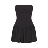 POPLIN APPAREL MINI TUBE DRESS | ONYX