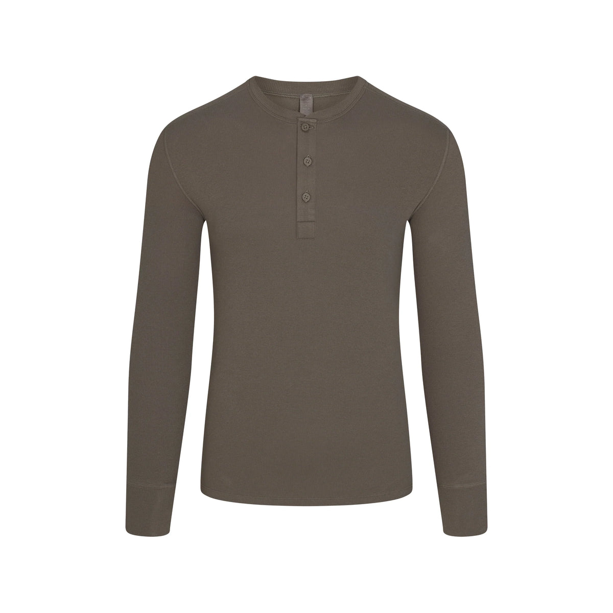SKIMS COTTON RIB MENS HENLEY | JUNGLE