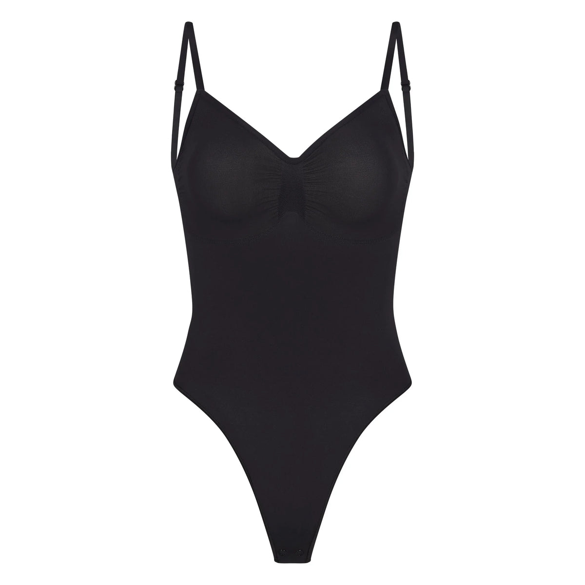 SEAMLESS SCULPT LOW BACK THONG BODYSUIT | ONYX