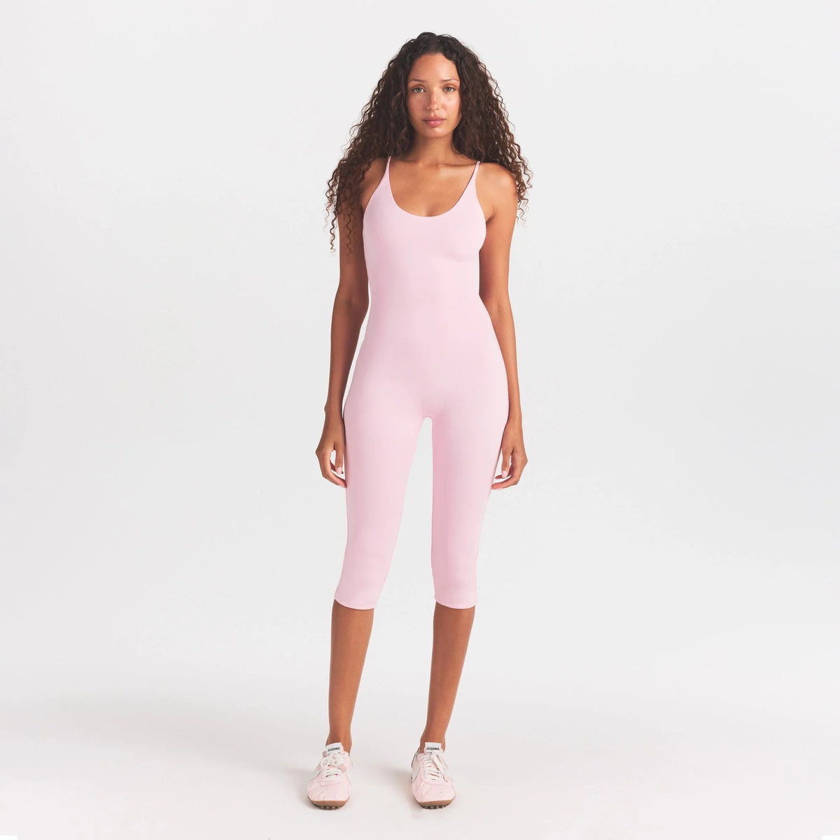 SMOOTH LAYERS CAPRI CATSUIT | PEONY