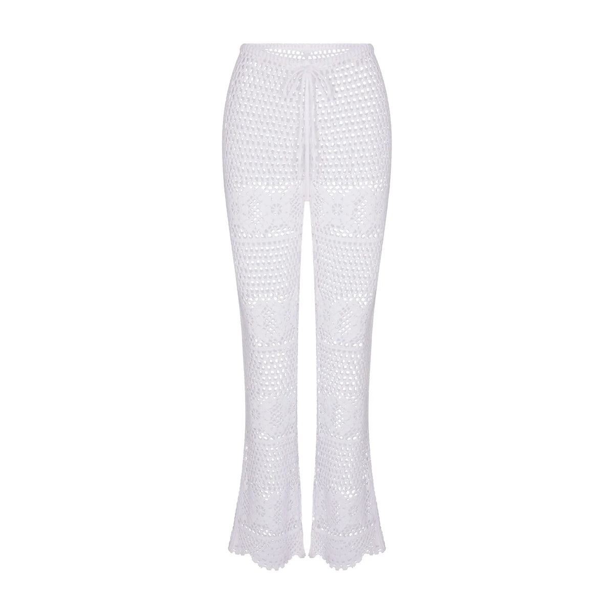 SWIM COVER-UPS CROCHET FLARE PANT | SNOW