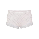 FITS EVERYBODY LACE BOY SHORT | SLATE PIN DOT PRINT