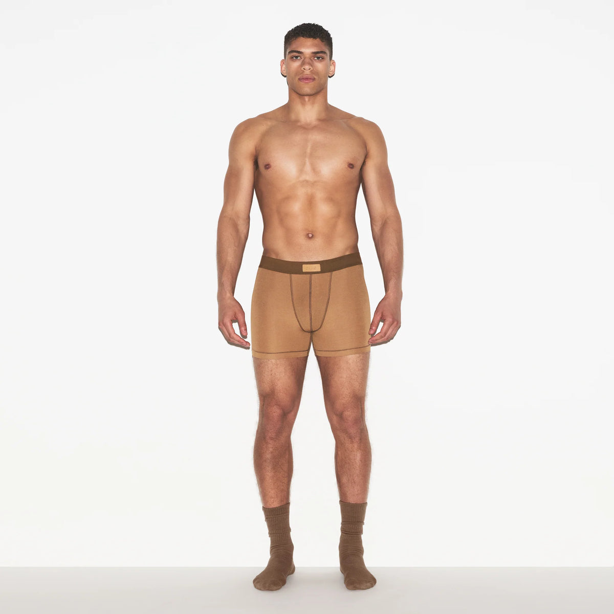 SKIMS COTTON MENS 3" BOXER BRIEF 3-PACK | RUSSET MULTI