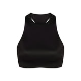 NikeSKIMS SATIN SHINE HIGH NECK BRA | OBSIDIAN