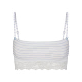 LIGHTWEIGHT COTTON STRAIGHT NECK BRALETTE | AIRSPACE LAGUNA STRIPE