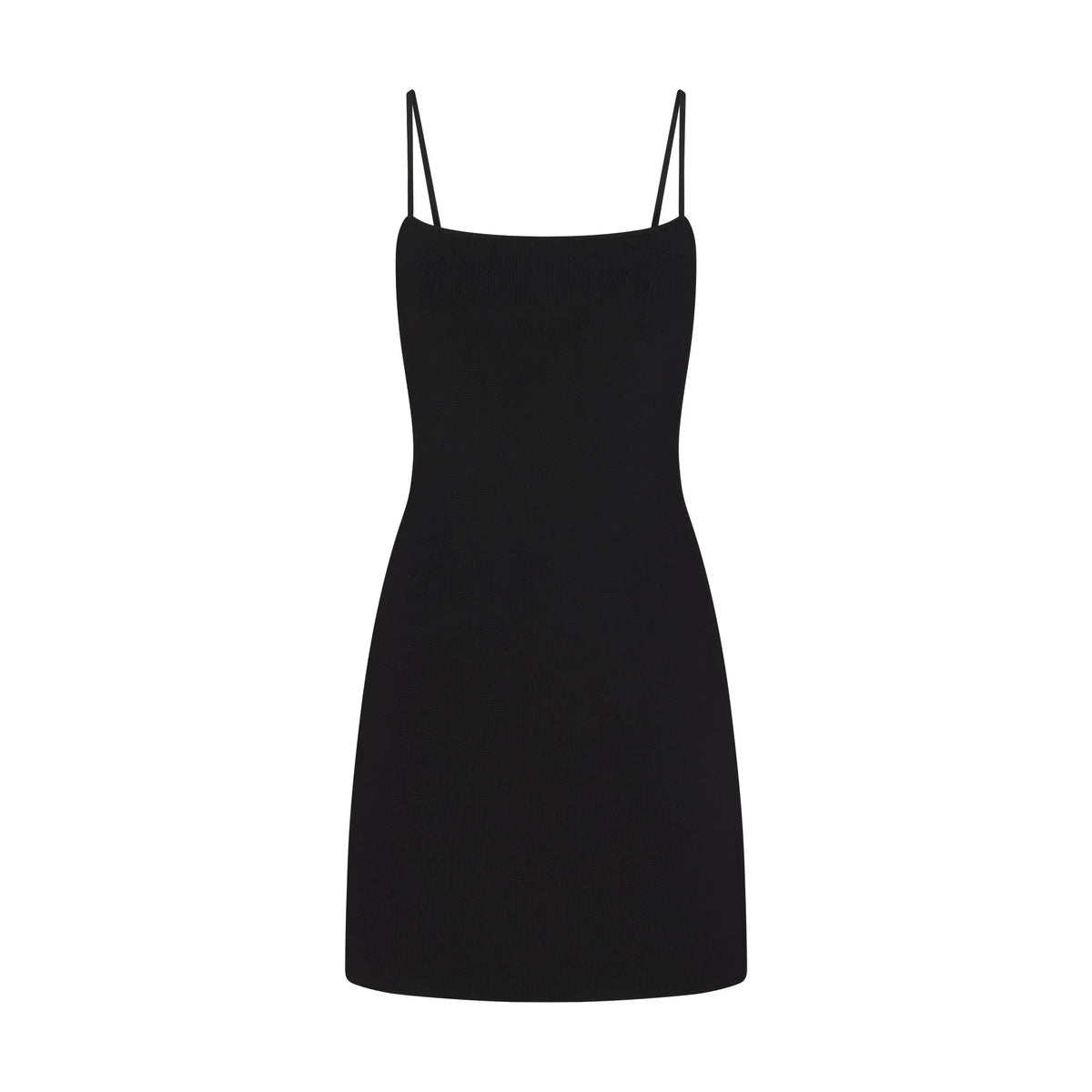 REFINED KNIT MINI DRESS | OBSIDIAN