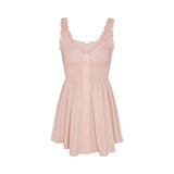 POPLIN APPAREL MINI SMOCKED DRESS | DUSTY PINK