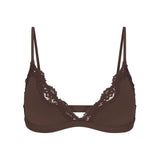 FITS EVERYBODY LACE TRIANGLE BRALETTE | ESPRESSO