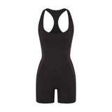NikeSKIMS MATTE SHINE MIX RACERBACK 5" ONE PIECE | OBSIDIAN AND IGNEOUS