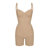 SEAMLESS SCULPT LOW BACK MID THIGH BODYSUIT | CLAY