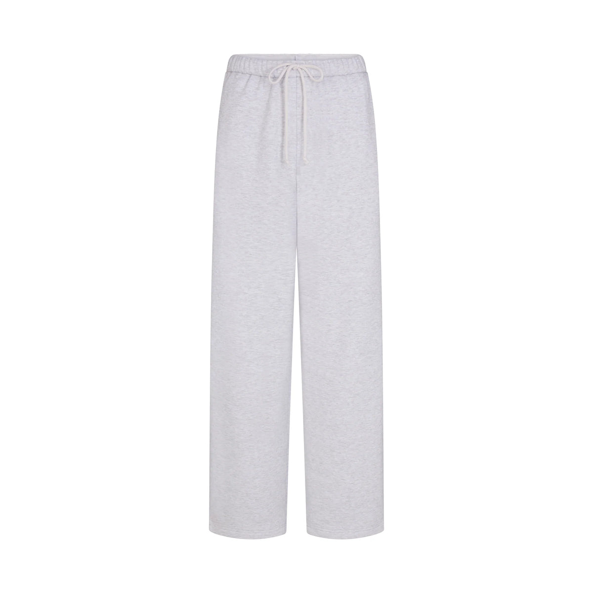 COTTON FLEECE STRAIGHT LEG PANT | LIGHT HEATHER GREY ARCHED SKIMS PLAID