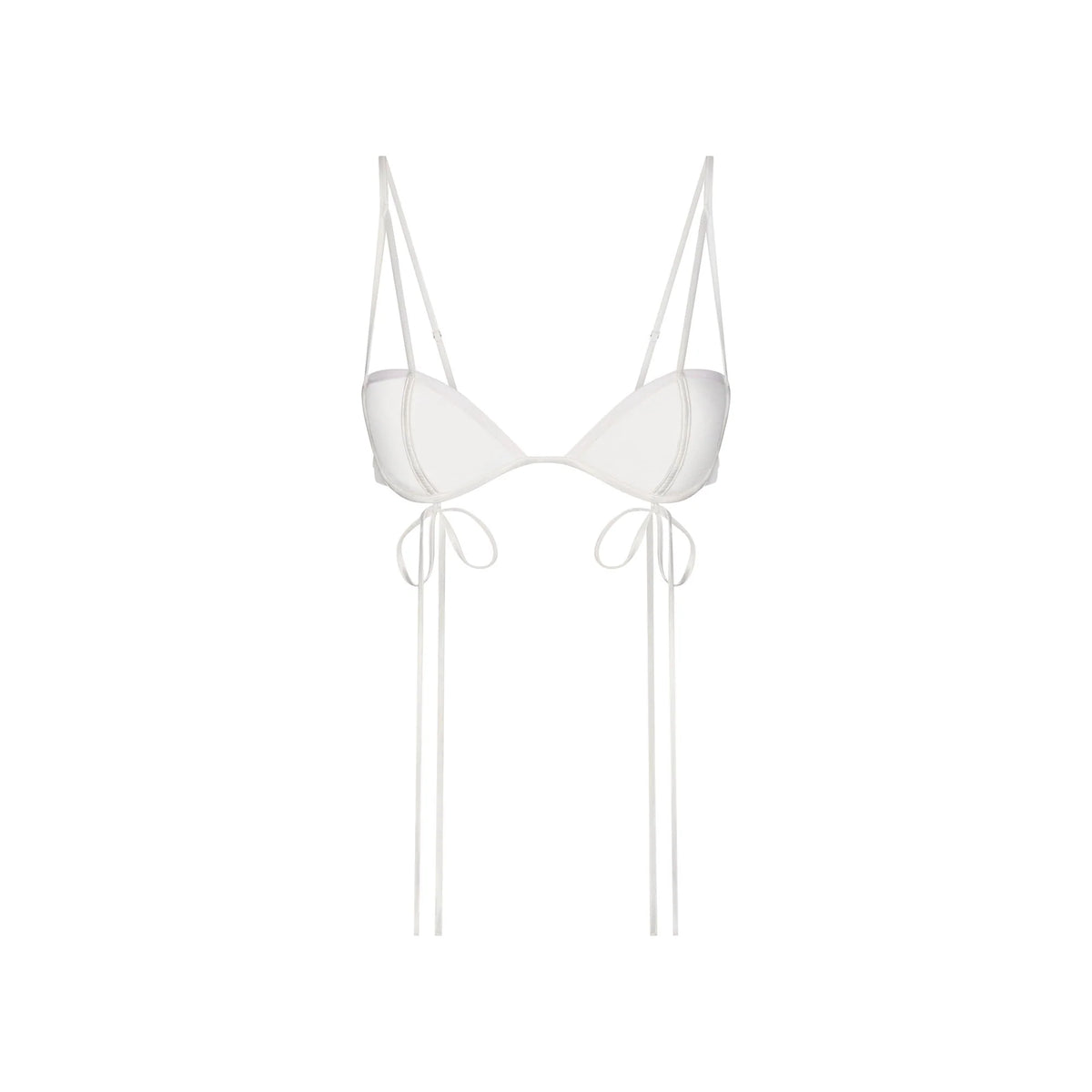 ULTRA FINE MESH BOW BRA | IVORY